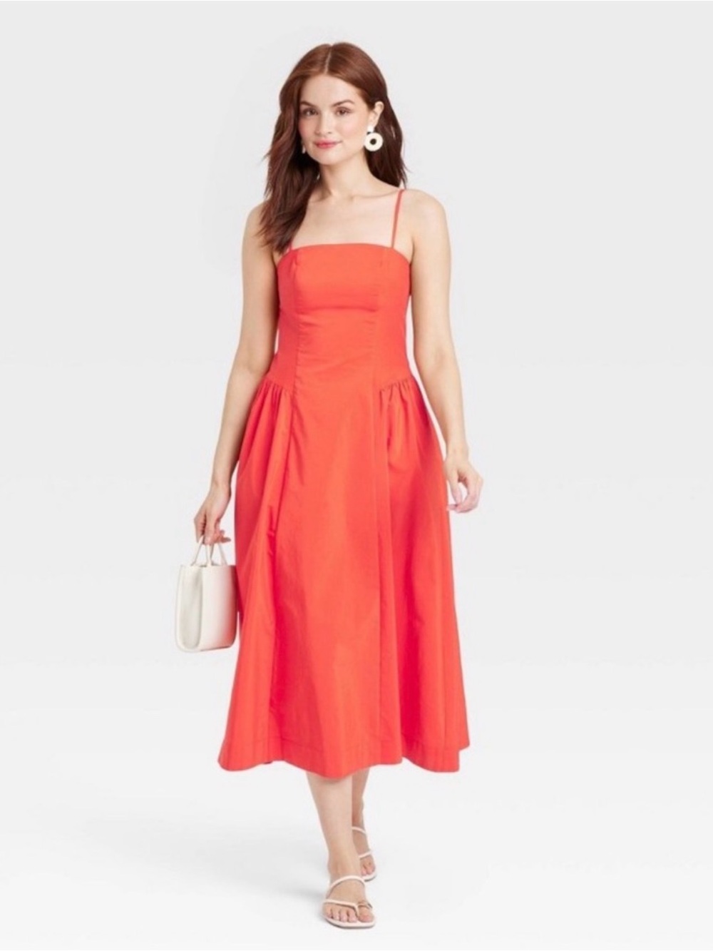 Women's Dropped Waist Midi
A-Line Dress - A New Day Red 6